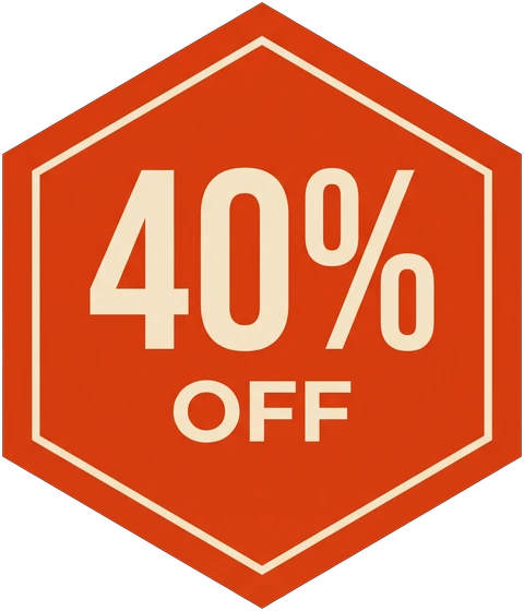 40% off — welcome offer